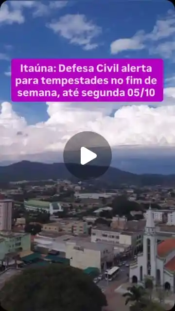 Alerta da Defesa Civil para chuvas intensas em Itaúna
