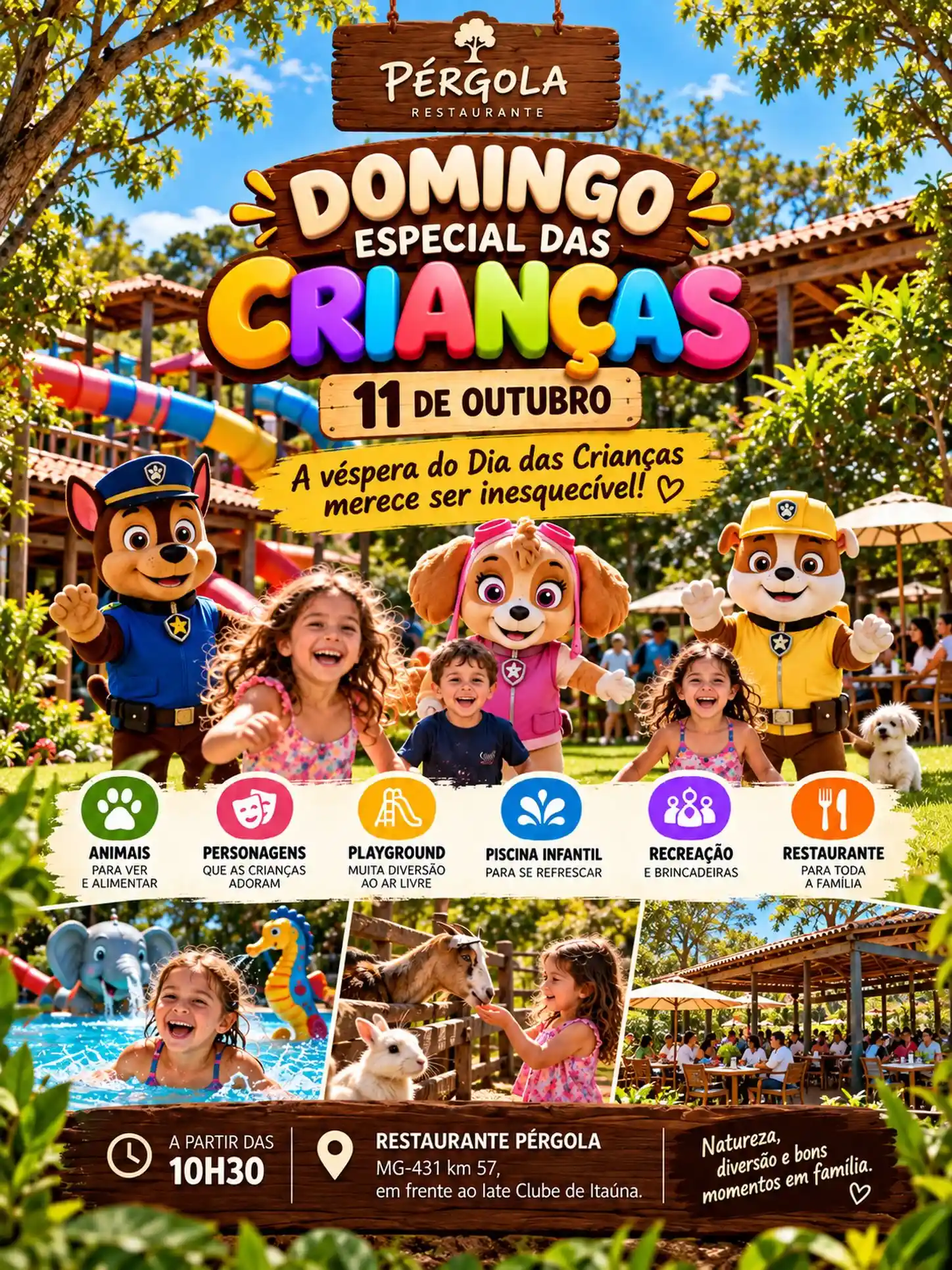 Domingo Especial das Crianças – Restaurante Pérgola