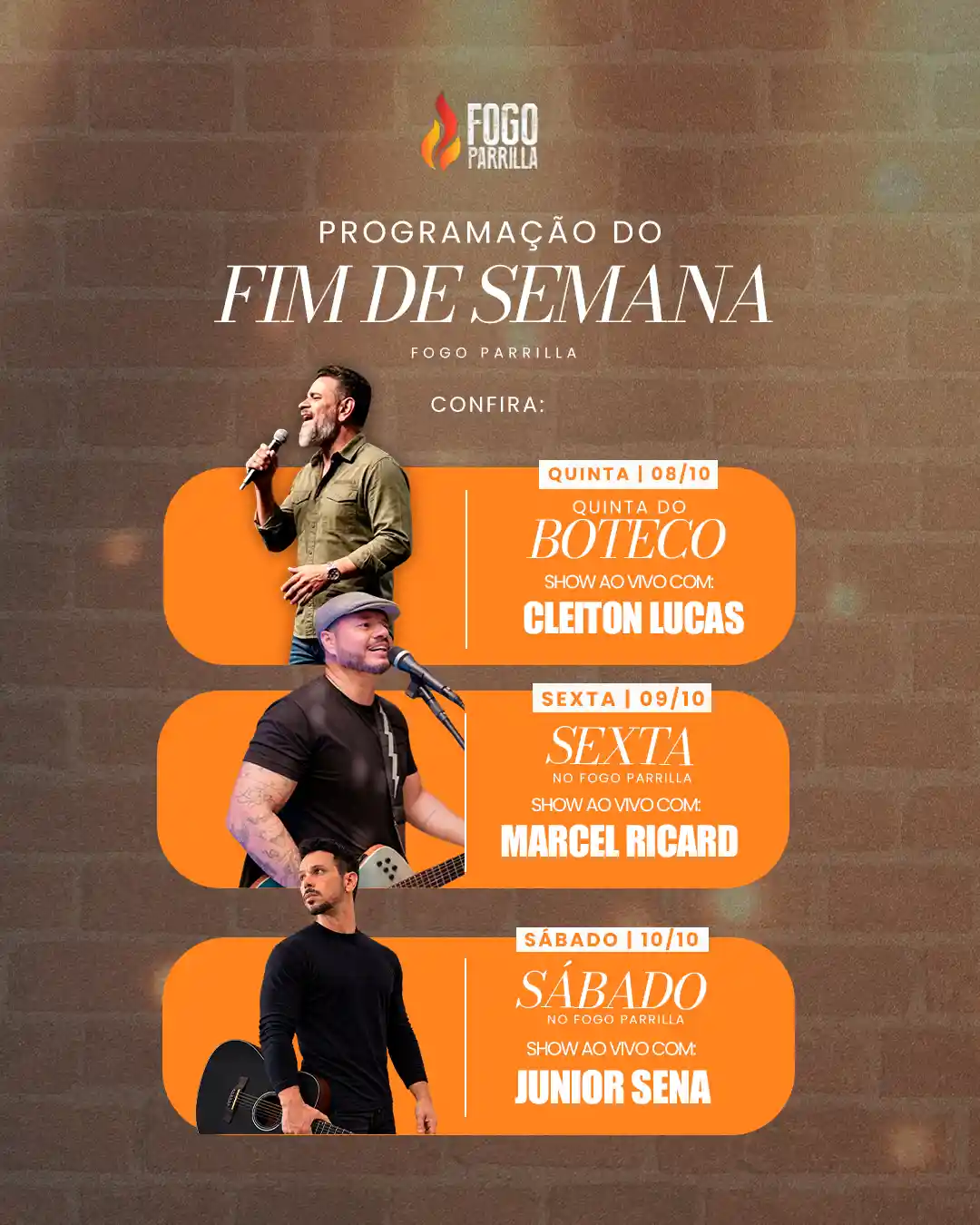 A Noite do Fogo: música ao vivo no Fogo Parrilla
