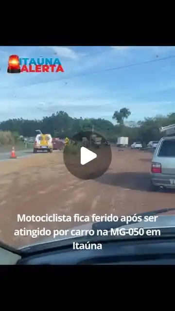 Motociclista fica ferido em acidente na MG-050