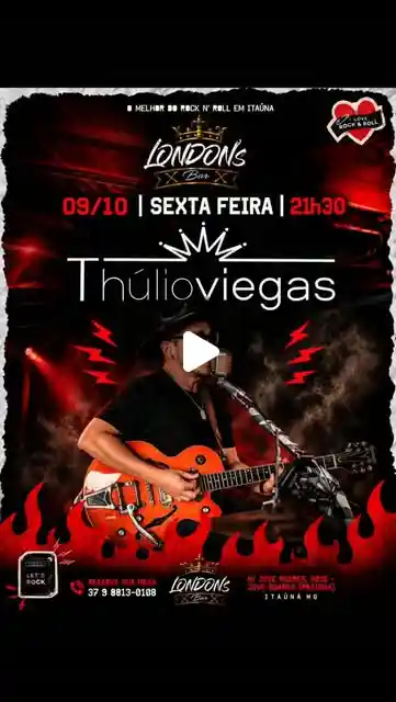 Show de Thúlio Viegas no London's — Sexta-feira