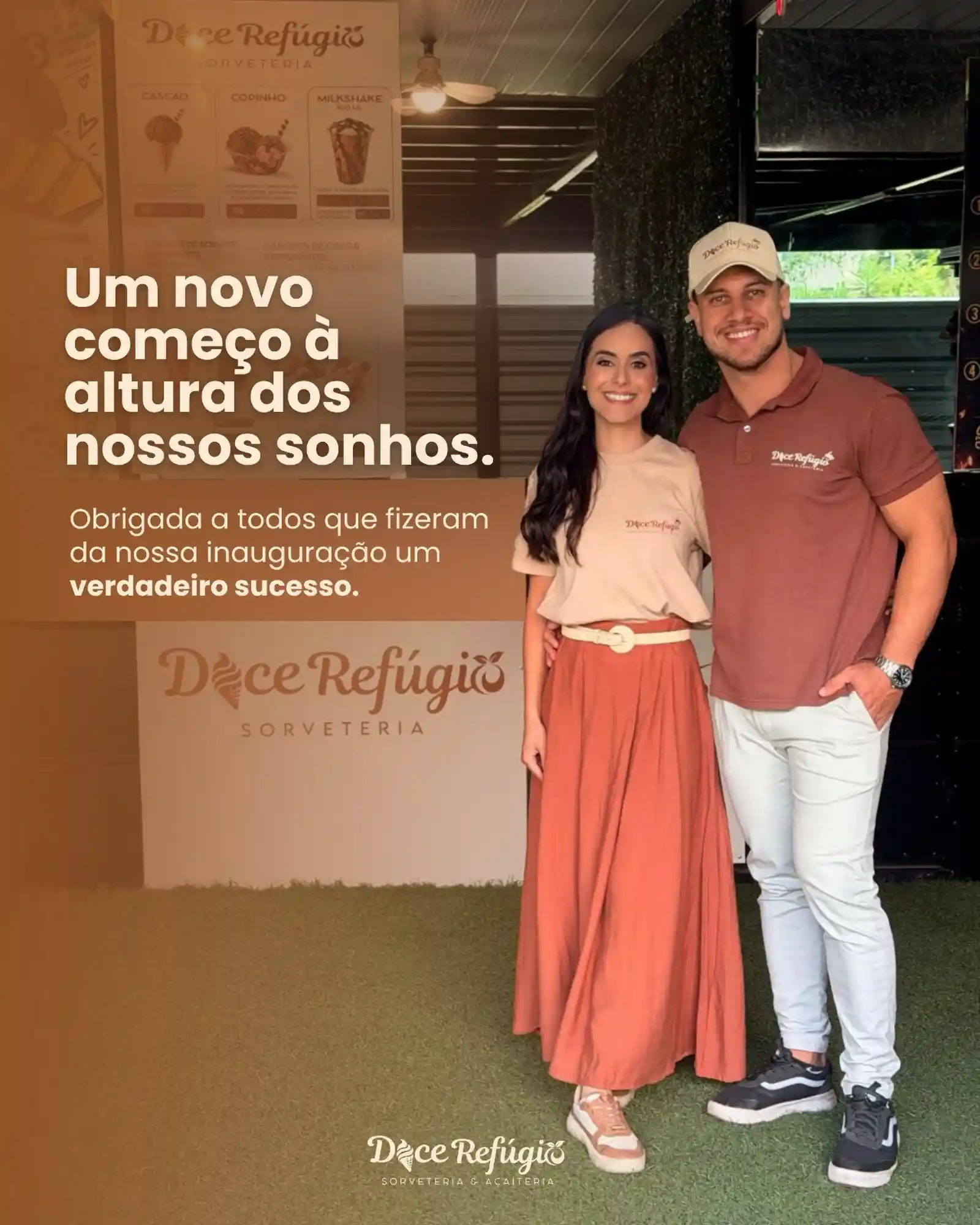 Doce Refúgio Sorveteria & Cafeteria — inauguração em Itaúna