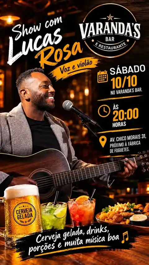 Show no Varanda's Bar – sábado à noite