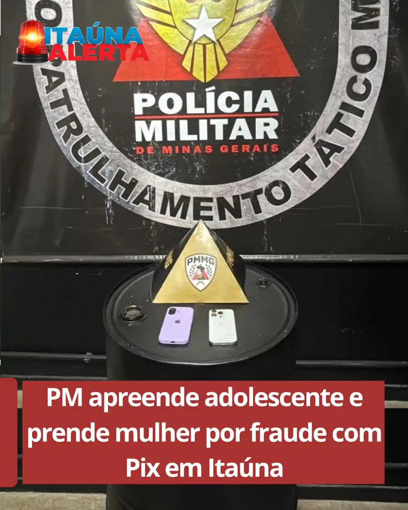 PM apreende adolescente e prende mulher por estelionato e receptação