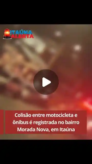 Acidente entre motocicleta e ônibus na Morada Nova