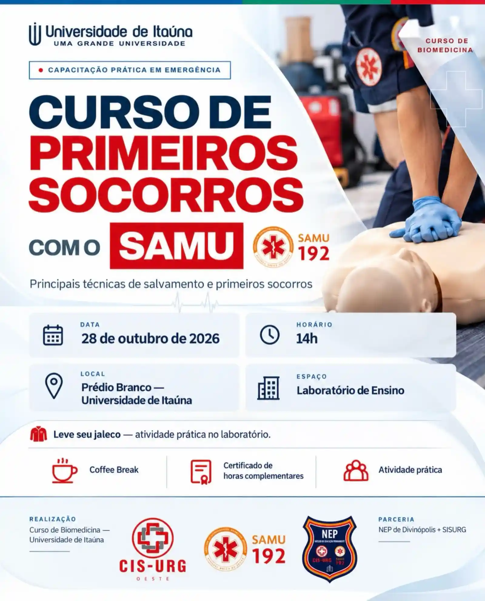 Curso Primeiros Socorros – 28 de outubro