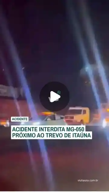 Acidente na MG-050 interdita rodovia