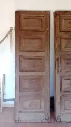 Porta dupla madeira maciça