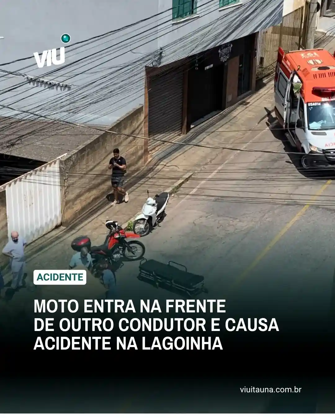 Acidente com motos na Lagoinha deixa motociclista ferido