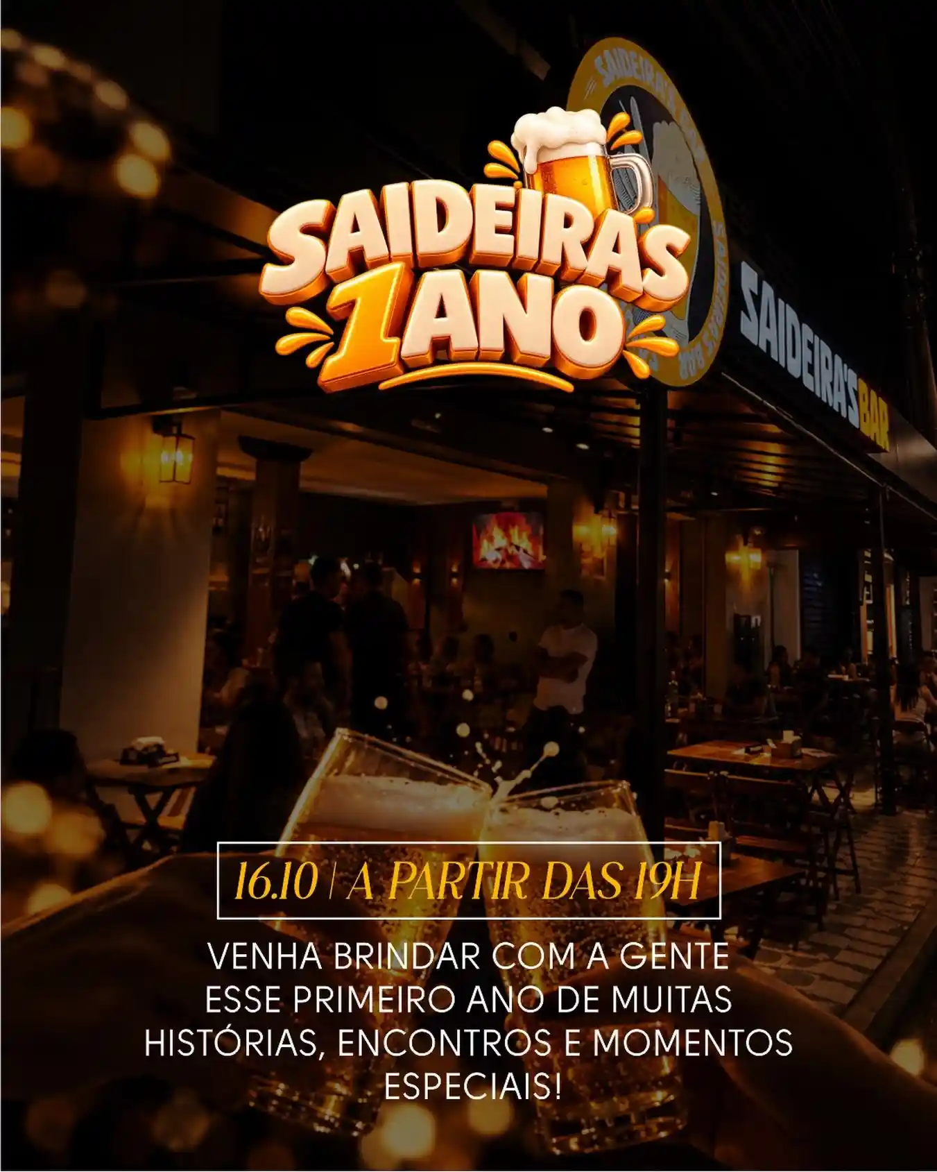 Saideiras Bar comemora 1 ano com shows ao vivo