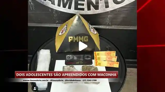 Adolescentes apreendidos com barras de maconha