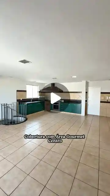 Cobertura 3 quartos com área gourmet no Centro