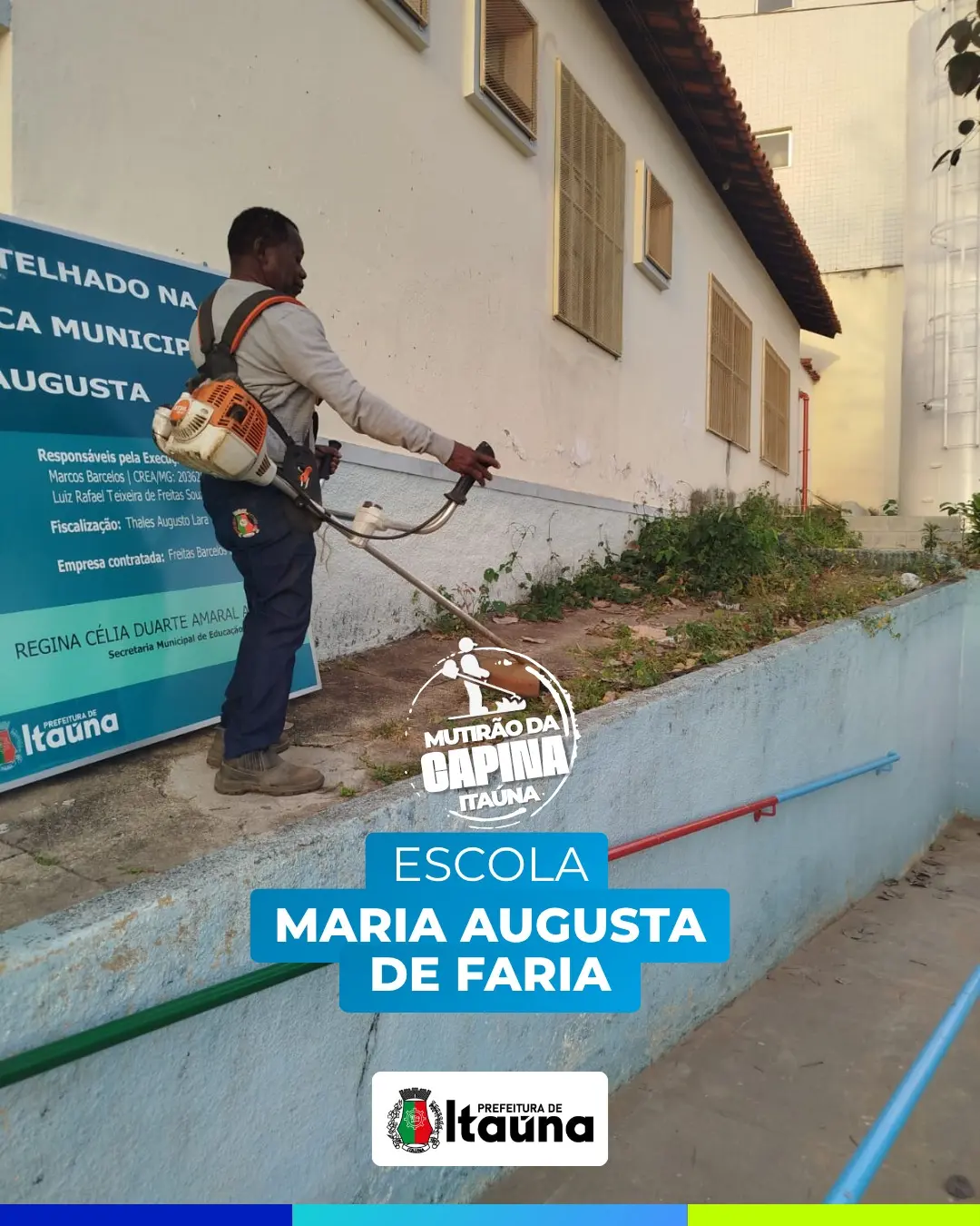 Mutirão de limpeza e manutenção urbana em Itaúna