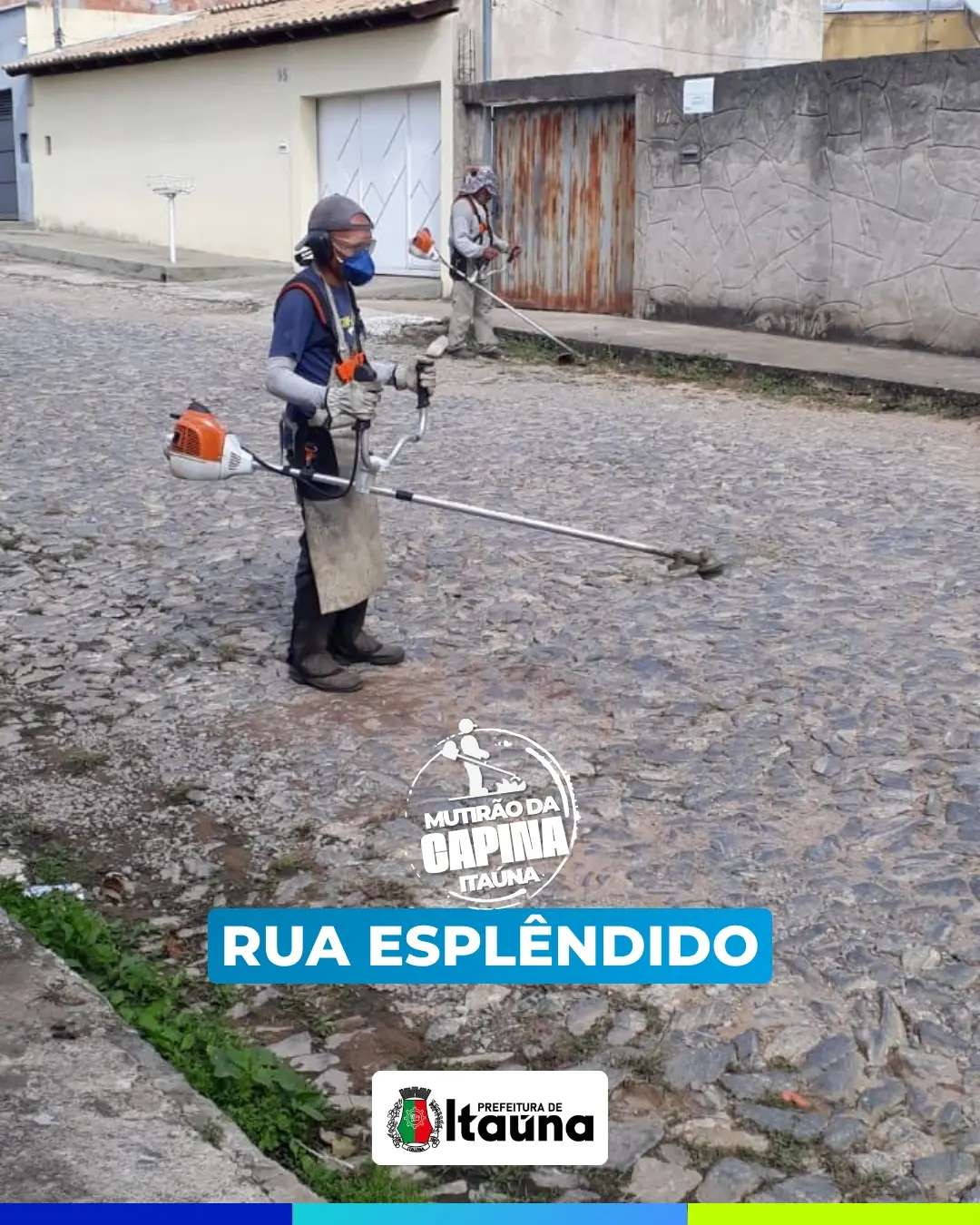 Mutirão de limpeza e manutenção urbana em Itaúna