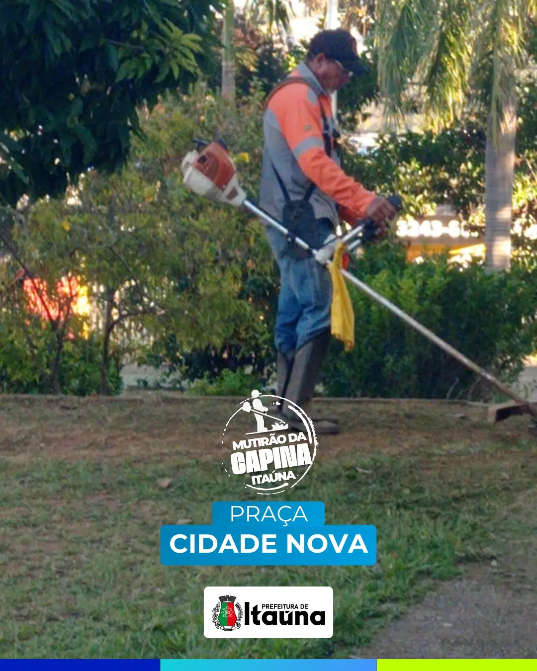 Mutirão de limpeza e manutenção urbana em Itaúna