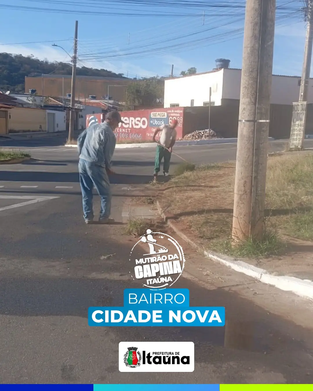 Mutirão de limpeza e manutenção urbana em Itaúna