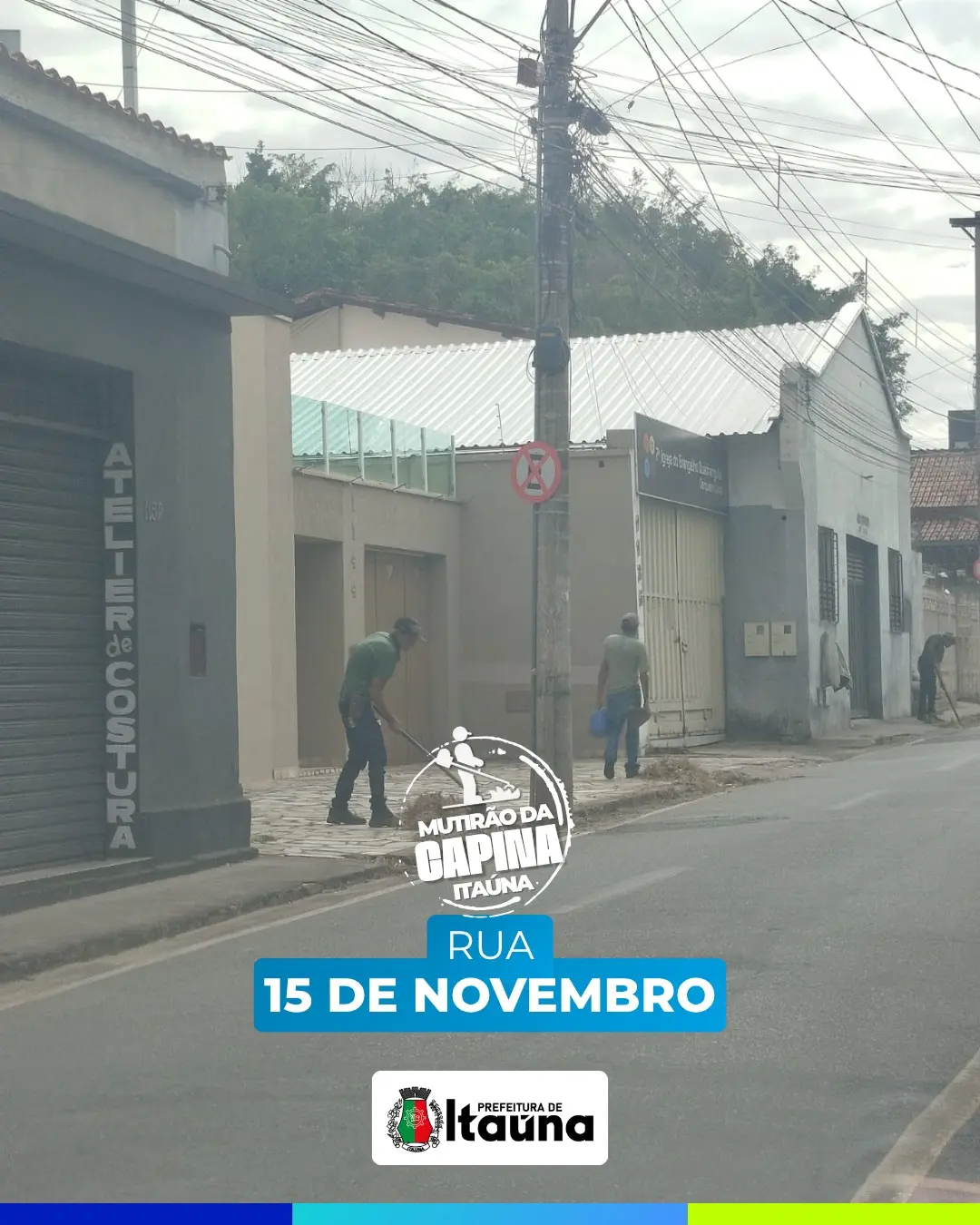 Mutirão de limpeza e manutenção urbana em Itaúna