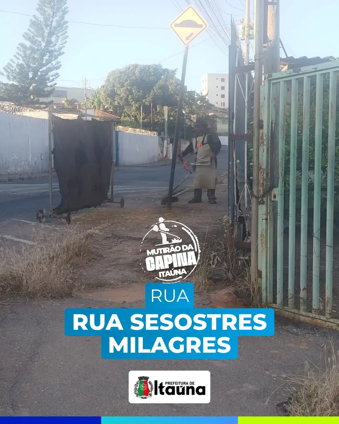 Mutirão de capina e limpeza urbana em Itaúna