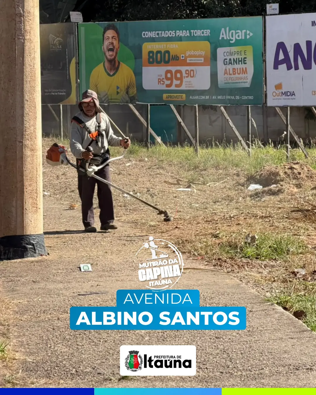 Mutirão de capina e manutenção urbana em Itaúna