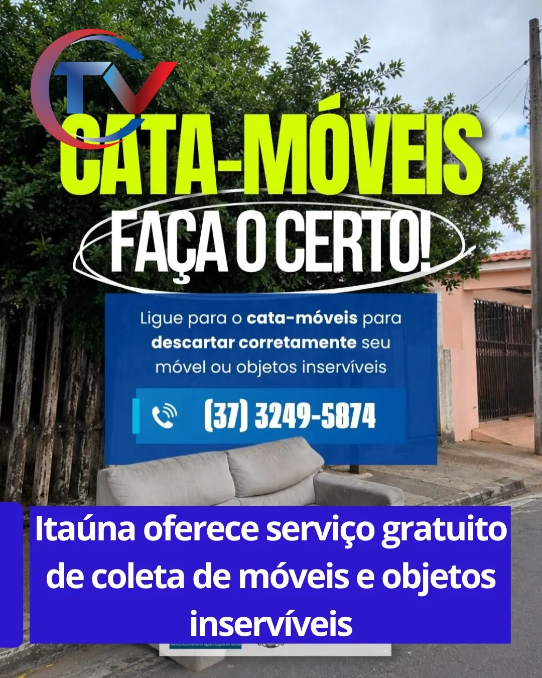 Prefeitura oferece coleta gratuita de móveis e sofás