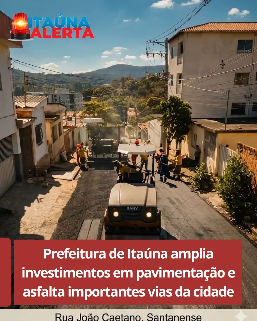 Obras de pavimentação em diversos bairros de Itaúna