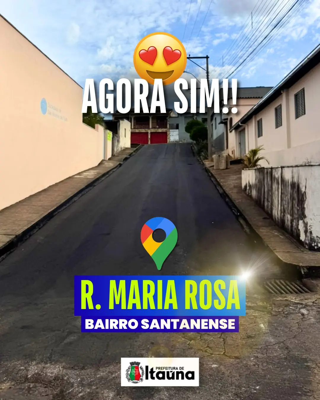 Rua Maria Rosa recebe novo asfaltamento no Santanense