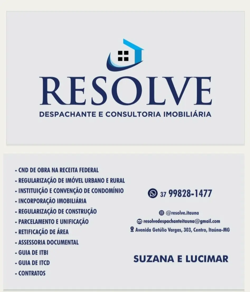 Resolve Despachante Imobiliário Itaúna MG