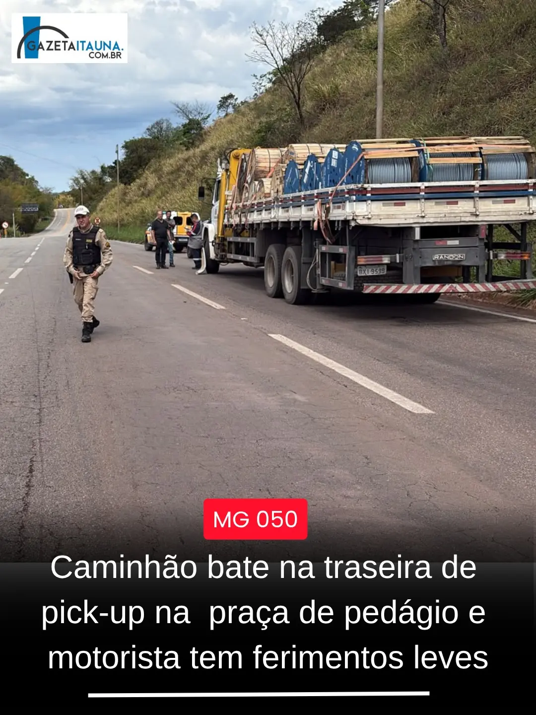 Colisão entre caminhão e Saveiro na MG-050, KM 81