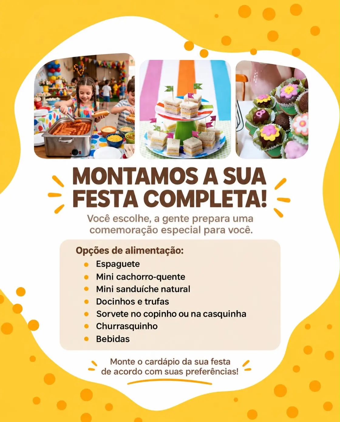 Festa de aniversário infantil no Drive Todos