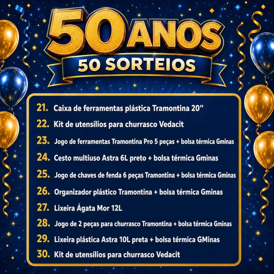 50 anos do Depósito Padre Eustáquio com show e sorteios