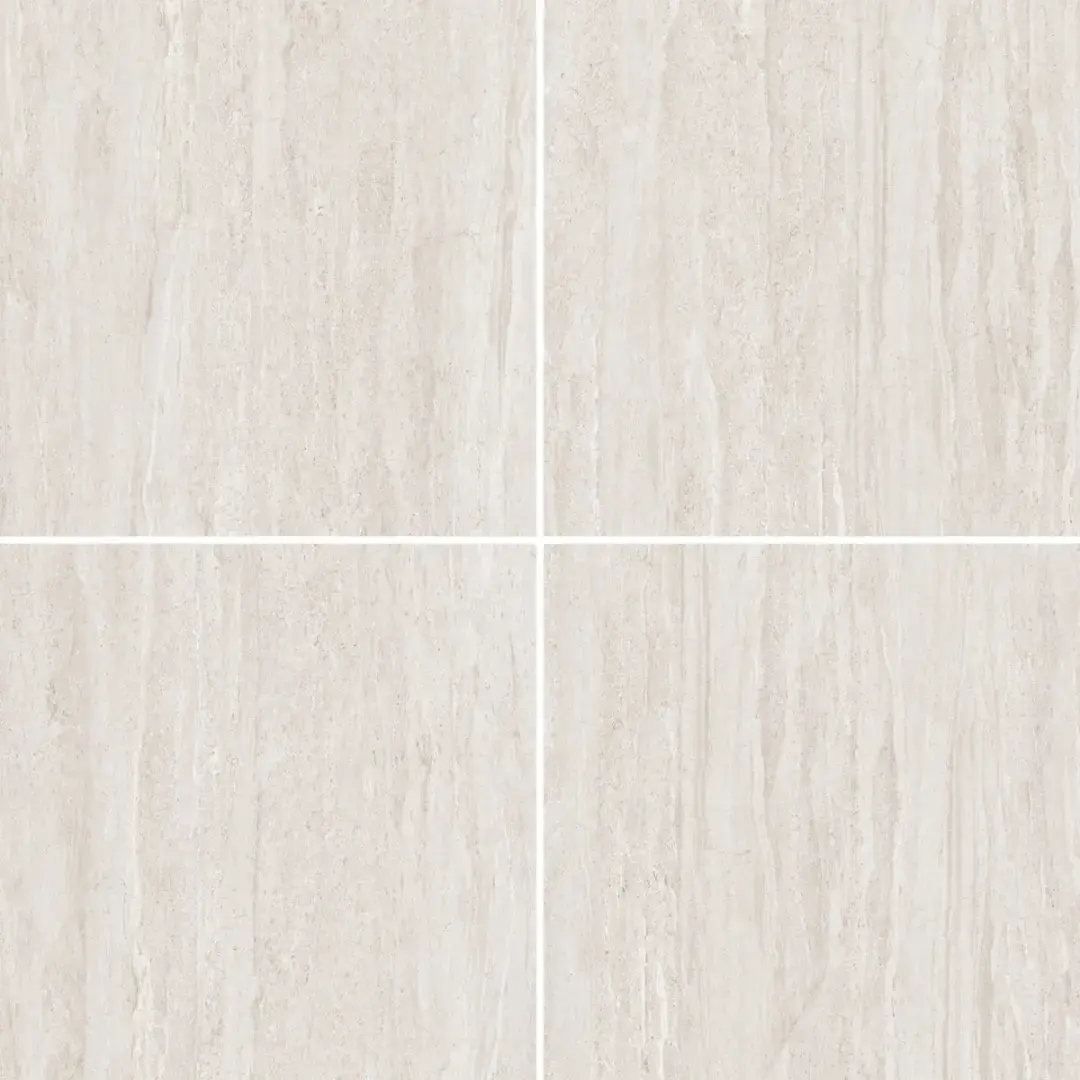 Piso Travertini Bege Mate 81x81 cm, acabamento mate
