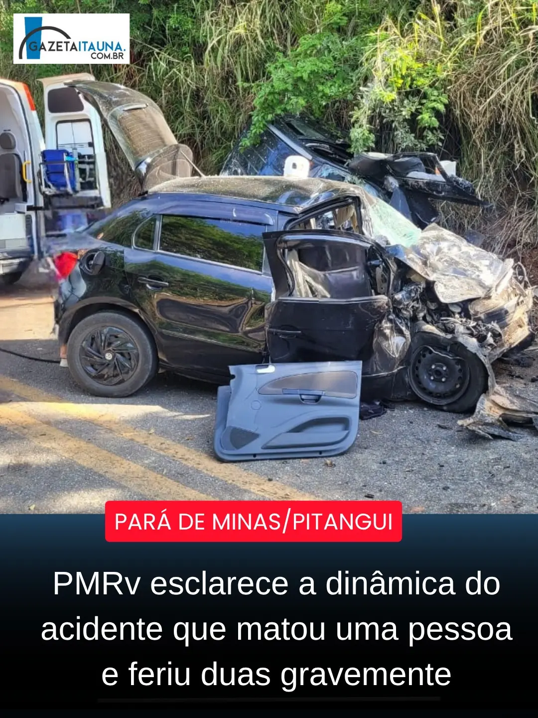 Colisão frontal entre Ecosport e Gol deixa uma morta e dois feridos