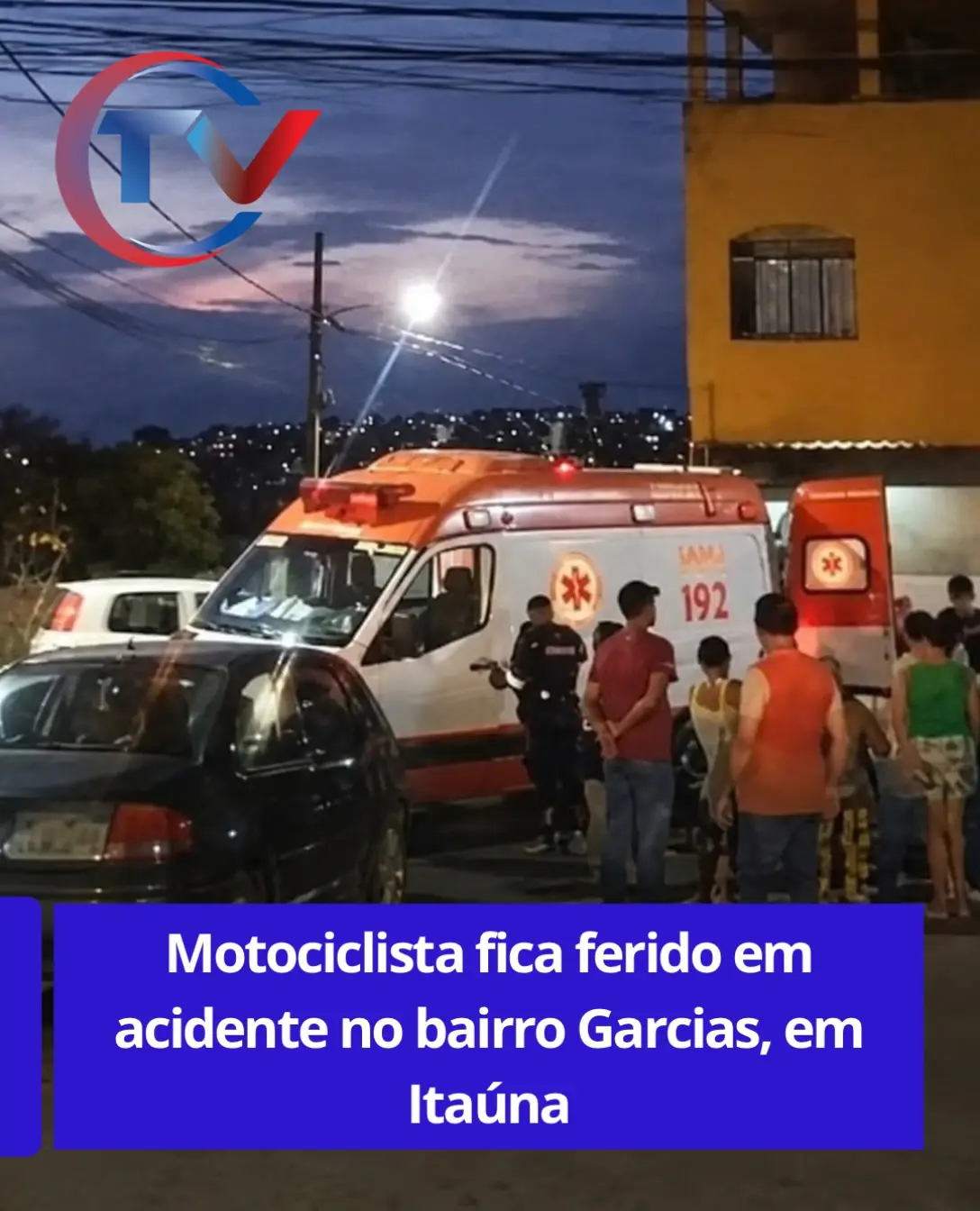 Motociclista fica ferido após colisão no bairro Garcias