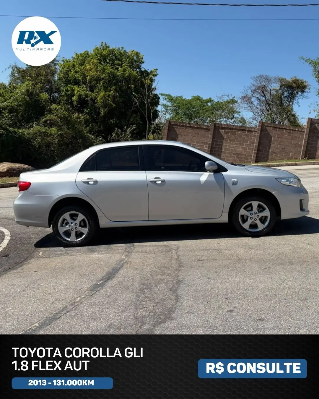 Toyota Corolla GLi 1.8 Automático 2013 – 131 mil km