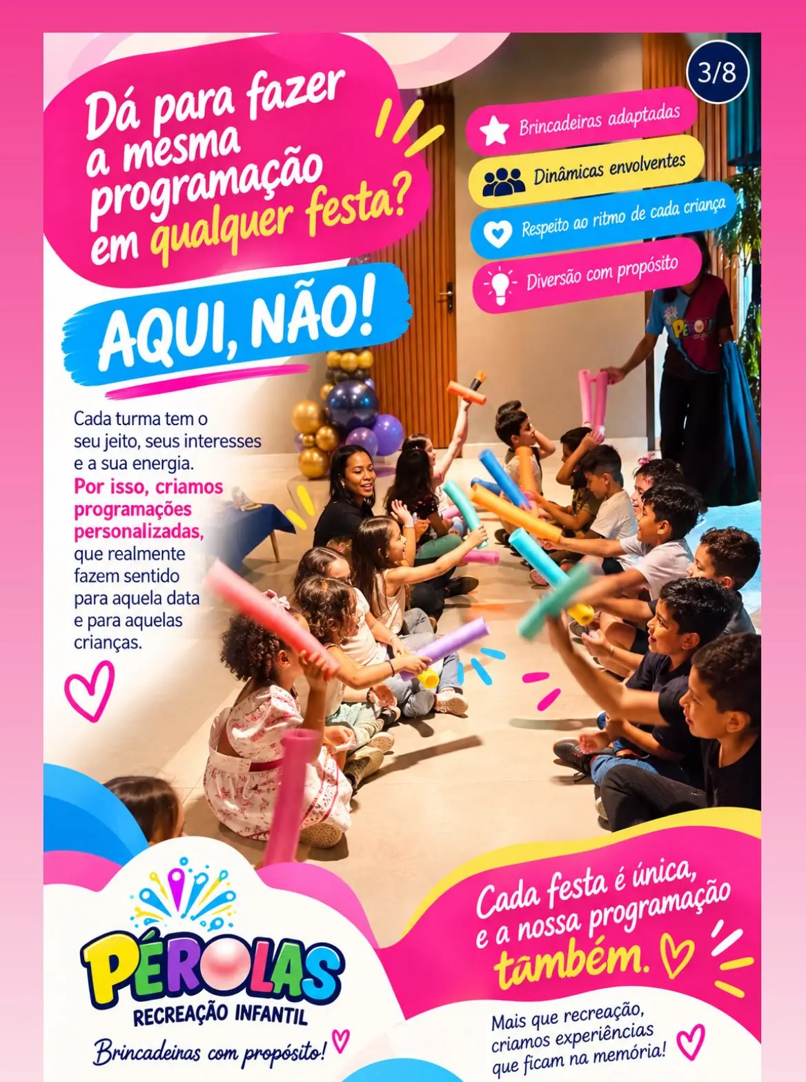 Recreação infantil para festas com segurança e propósito