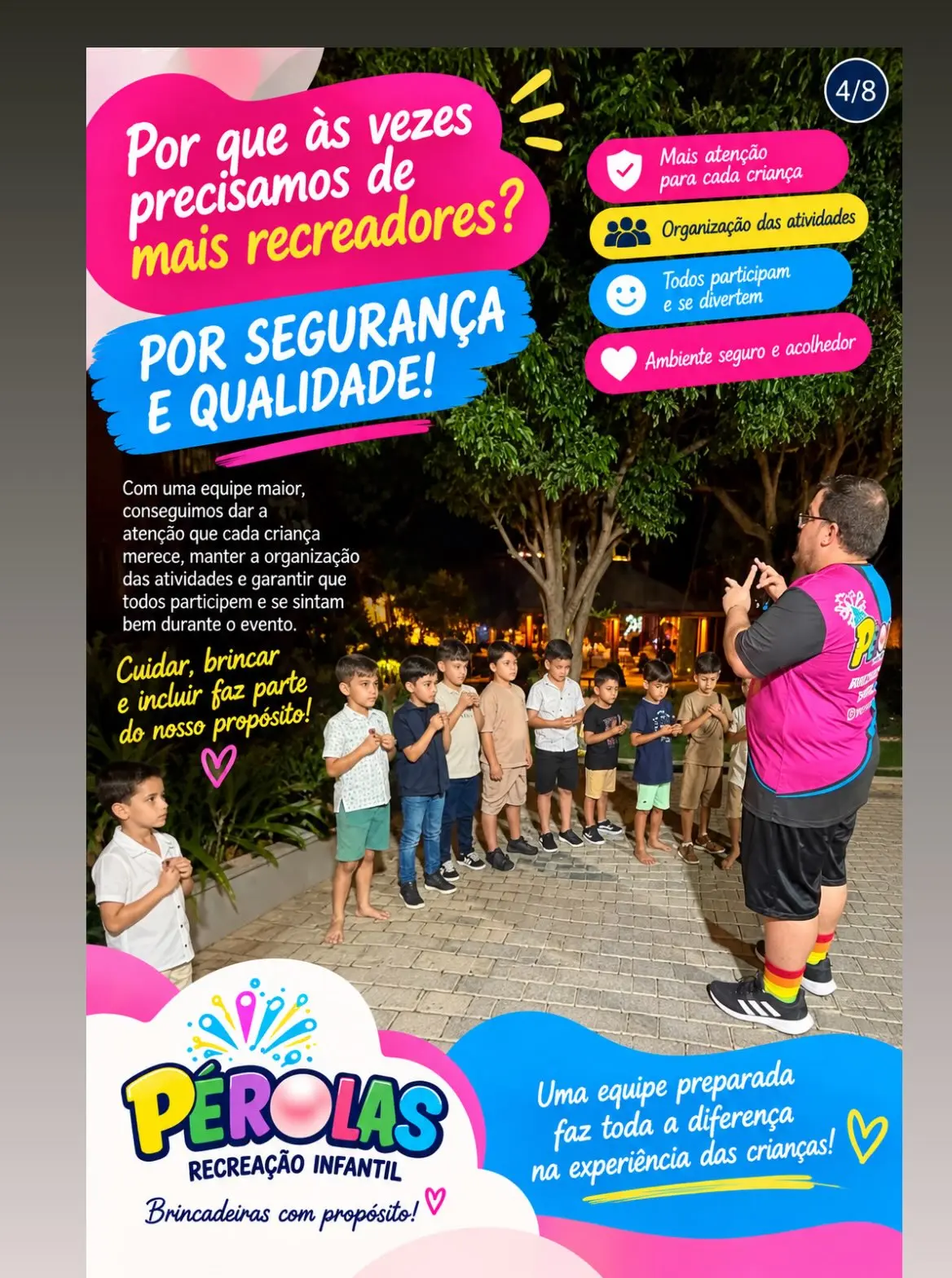 Recreação infantil para festas com segurança e propósito