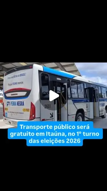 Transporte público gratuito no 1º turno das eleições em Itaúna