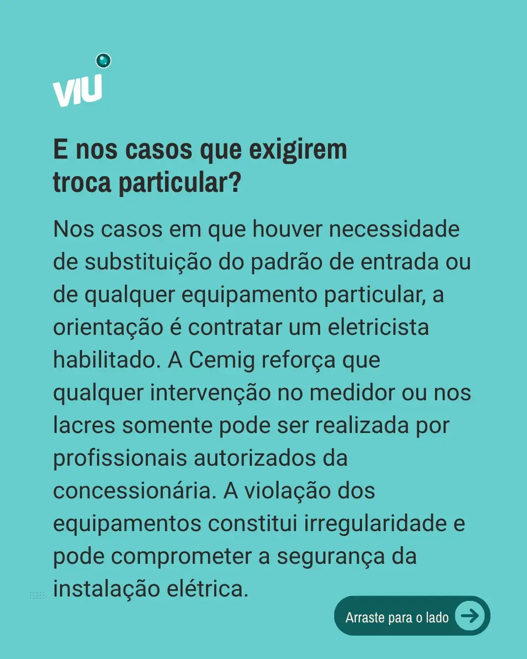 Caixa de medição: responsabilidade da Cemig e do cliente