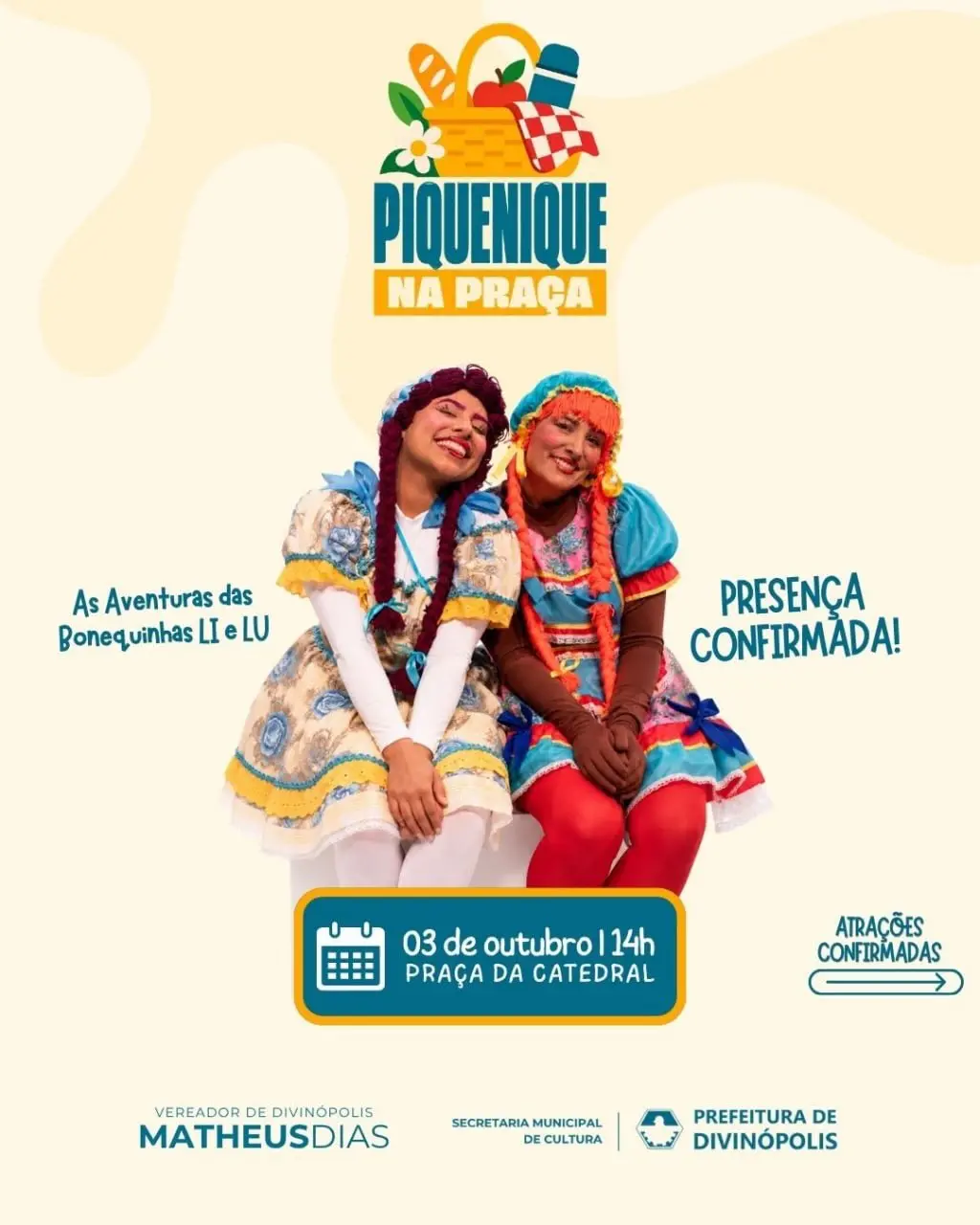 Piquenique na Praça com Patrulha Canina e Pinóquio