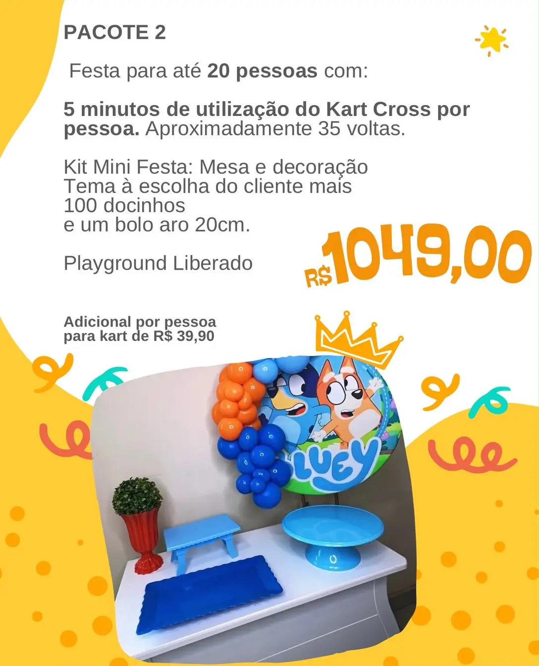 Festa de aniversário com Kart Cross no Drive Todos