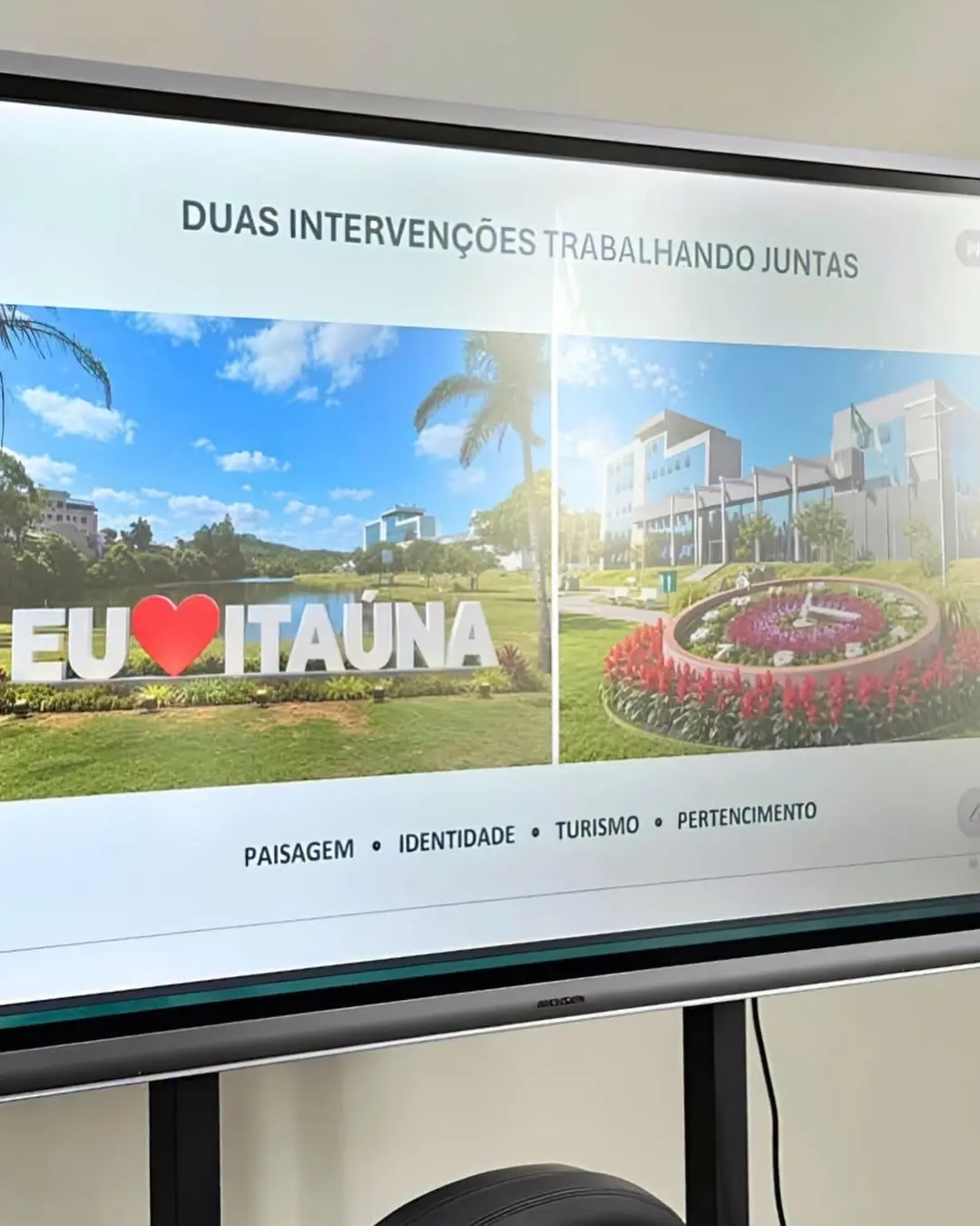 Prefeitura de Itaúna planeja relógio floral e letreiro "Eu amo Itaúna"