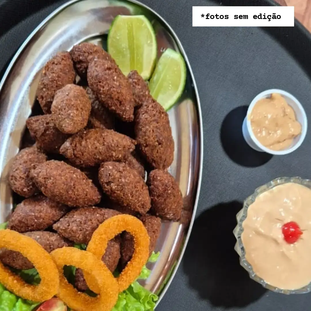 Porção de kibe com molho especial no Bar Sabor Cachoeira