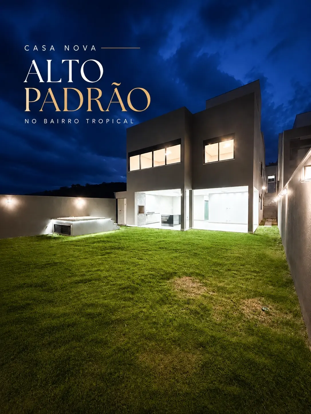 Casa nova de alto padrão no Bairro Tropical