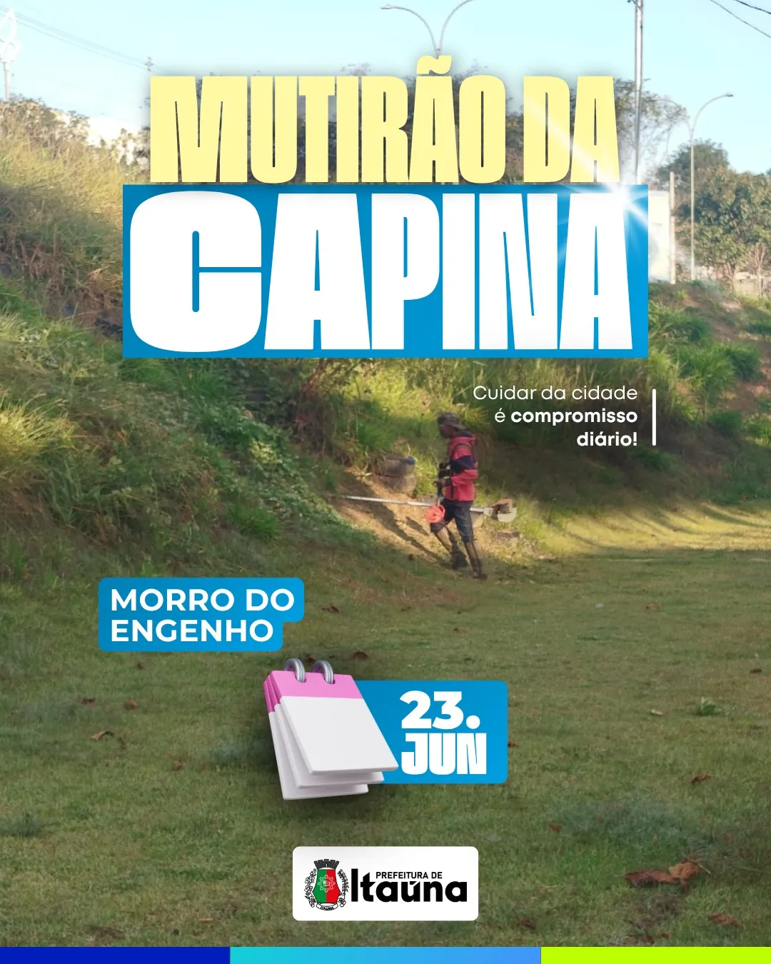 Prefeitura realiza mutirão de limpeza e capina