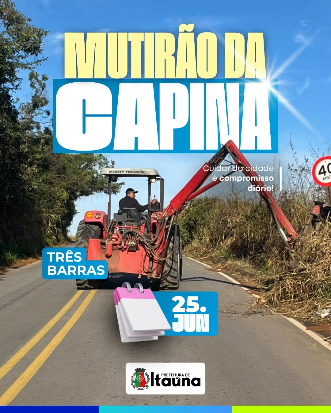 Mutirão de limpeza e manutenção urbana em Itaúna