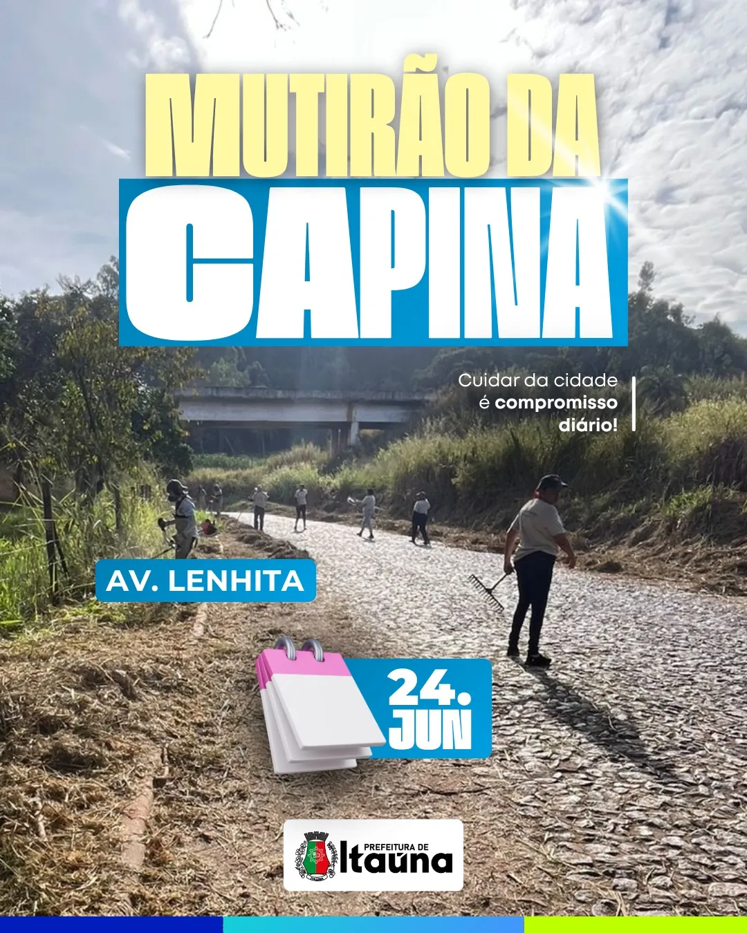Mutirão de limpeza e manutenção urbana em Itaúna