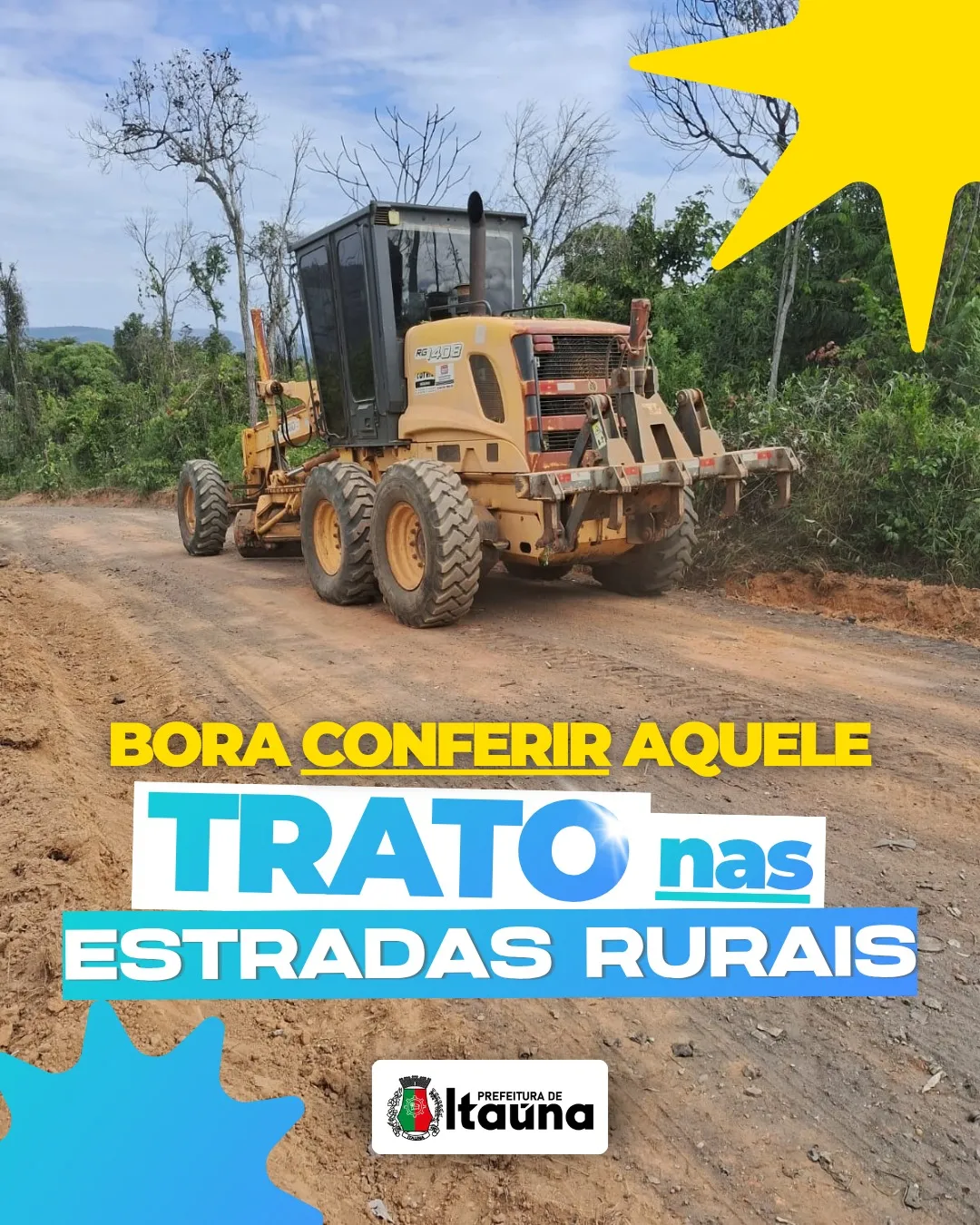 Manutenção em estradas rurais em Itaúna