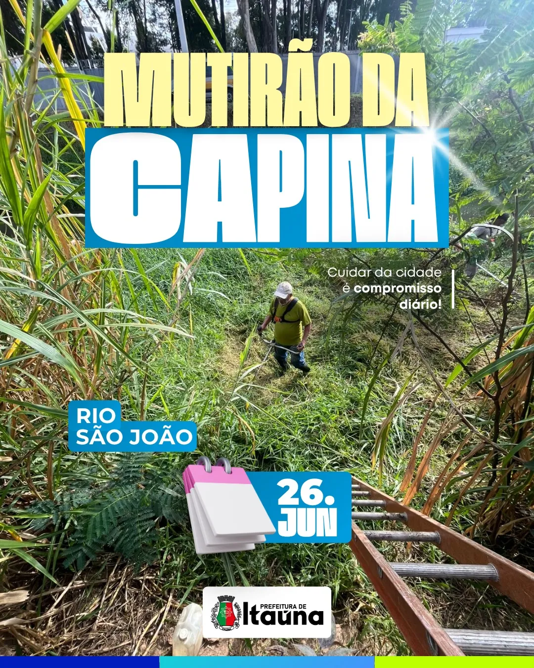 Mutirão de limpeza e manutenção urbana em Itaúna