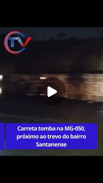 Carreta tombou próximo ao trevo do bairro Santanense