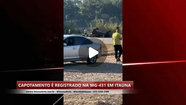 Capotamento registrado na MG-431 em Itaúna